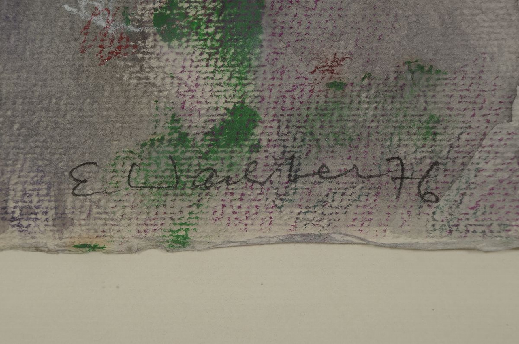 Detail a: Emil Wachter, 1921 Neuburgweier/Baden - 2012 Karlsruhe, Aquarell/Mischtechnik, Frauenkopf vor stil. Kunsthalle, li. u. signiert und dat. 76, ca. 55 x ...