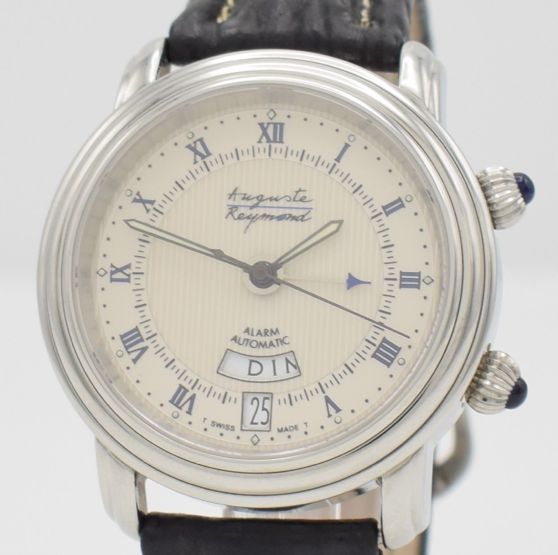 Detail c: AUGUSTE REYMOND limitierter Armbandwecker, Schweiz um 1997, limitiert auf 100 Stück, Automatik, Ref. 611050, beids. vergl. Edelstahlgeh. inkl. orig. ...