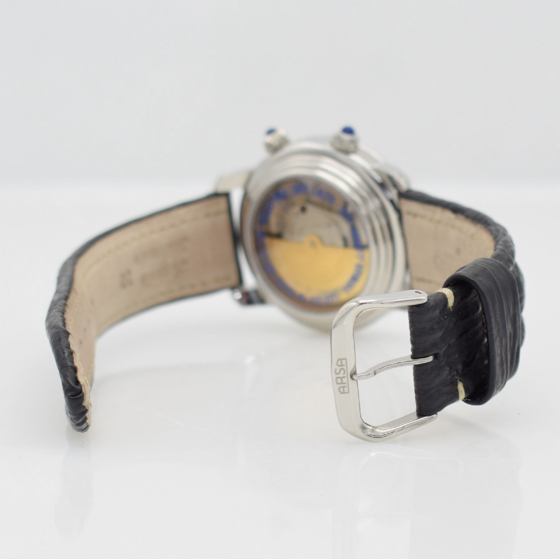 Detail d: AUGUSTE REYMOND limitierter Armbandwecker, Schweiz um 1997, limitiert auf 100 Stück, Automatik, Ref. 611050, beids. vergl. Edelstahlgeh. inkl. orig. ...