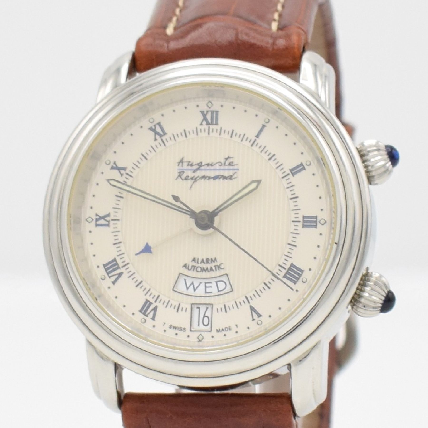 Detail c: AUGUSTE REYMOND limitierter Armbandwecker, Schweiz um 1997, limitiert auf 100 Stück, Automatik, Ref. 611050, beids. vergl. Edelstahlgeh. inkl. orig. ...