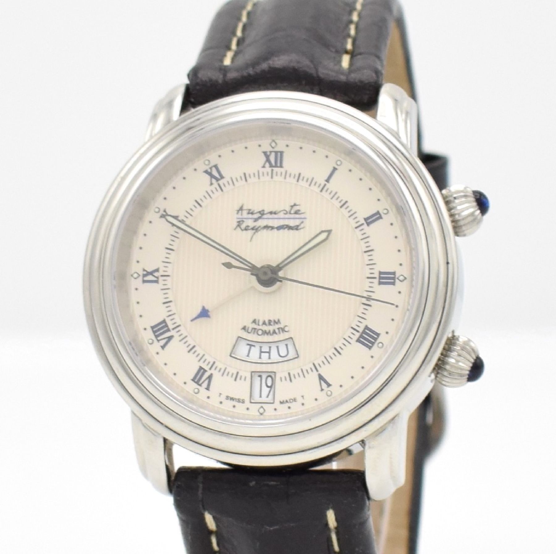 Detail c: AUGUSTE REYMOND limitierter Armbandwecker, Schweiz um 1997, limitiert auf 100 Stück, Automatik, Ref. 611050, beids. vergl. Edelstahlgeh. inkl. orig. ...
