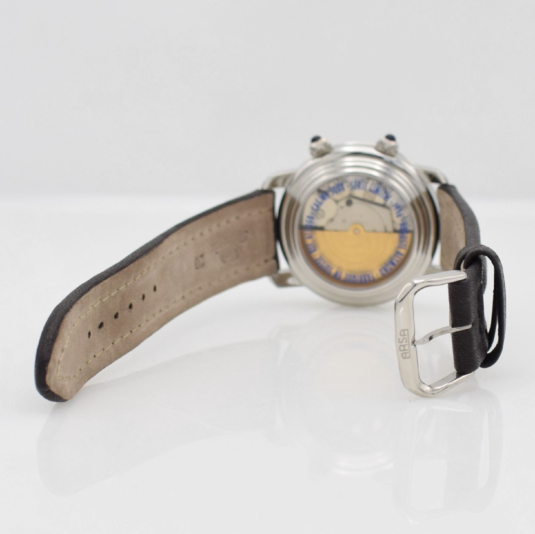 Detail c: AUGUSTE REYMOND limitierter Armbandwecker, Schweiz um 1997, limitiert auf 50 Stück, Automatik, Ref. 611050, beids. vergl. Edelstahlgeh. inkl. orig. ...