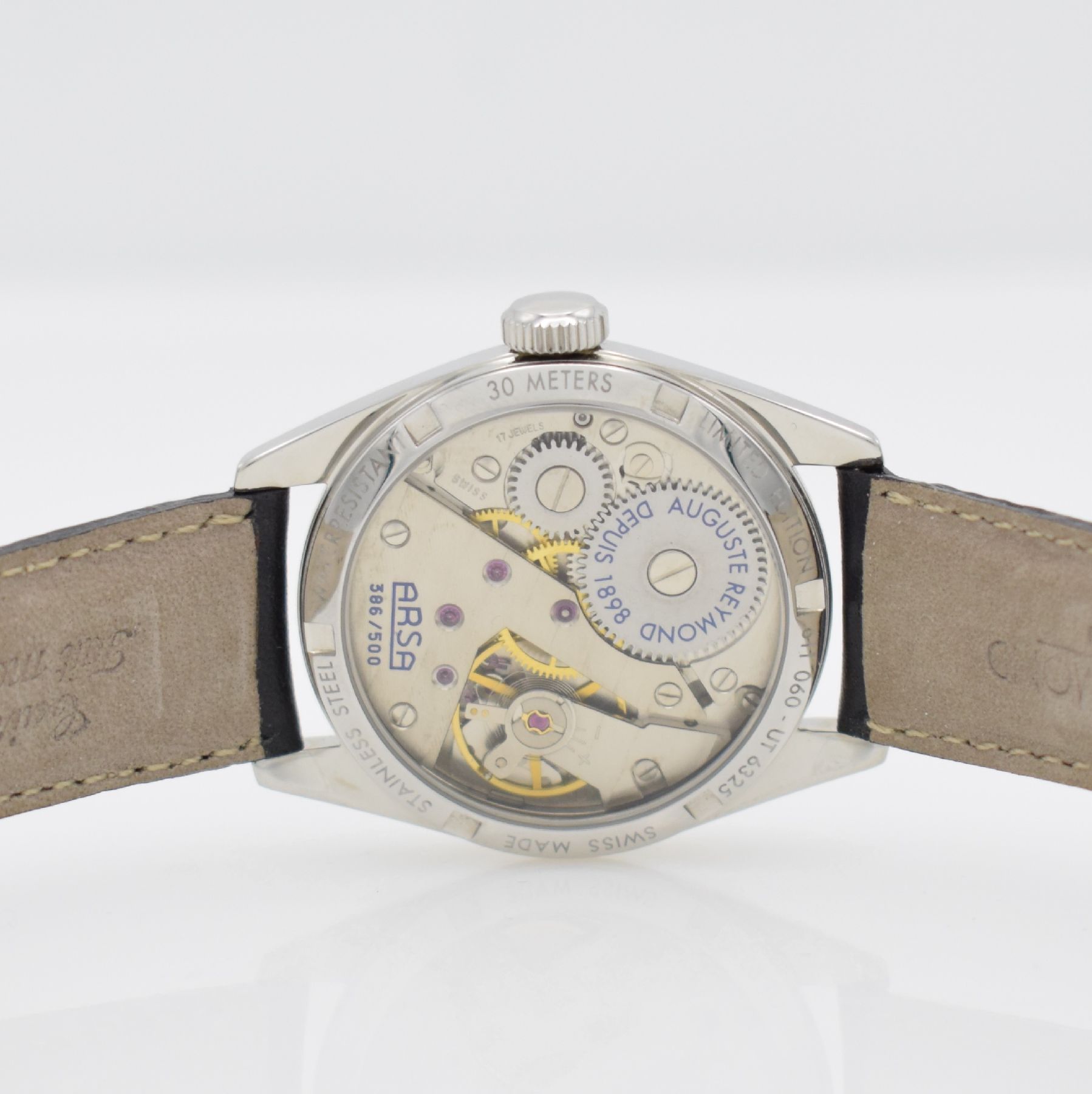 Detail d: AUGUSTE REYMOND limitierte Armbanduhr Kal. Unitas 6325, Schweiz um 2000, limitiert auf 500 Stück, Handaufzug, Ref. 611060, beids. vergl. ...
