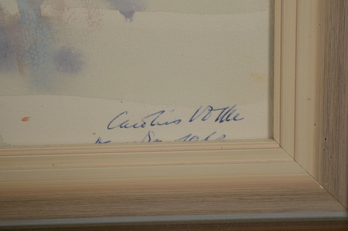 Detail a: Carolus Vocke, 1899 Heilbronn- 1979 Mannheim, Studium an den Akademien Stuttgart und Karlsruhe, hier: Markusplatz von Venedig, Aquarell auf Papier, ...
