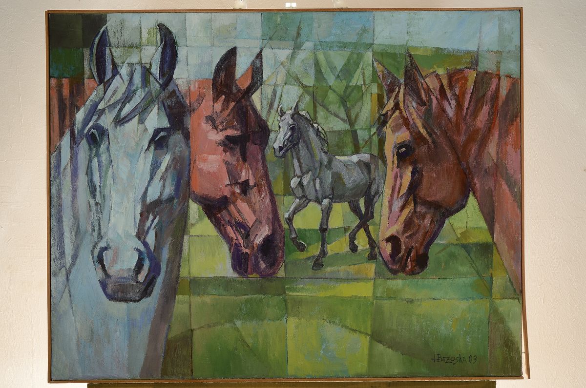 Detail k: Heinz Brzoska, 1942 Kattowitz - 2015 Ludwigshafen, Pferdedarstellungen, Öl/Lwd, re. unten signiert, 70 x 90cm