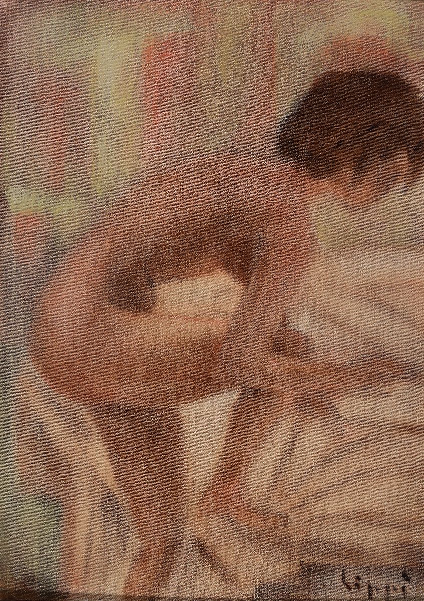 Raffaele Lippi, 1911 - 1982, Frauenakt, Öl/Lwd, re. u. signiert, ca. 35 x 25 cm, Rahmen: 61.5 x 41.5 cm, wurde in den 60er Jahre in Italien erworben