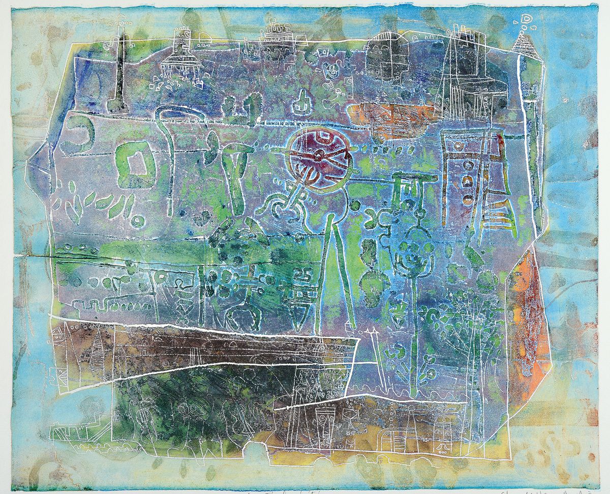 Shoichi Hasegawa, geb. 1929, "Festival d´éte , Farbradierung, num. 80/110, sign., ca. 57x75 cm