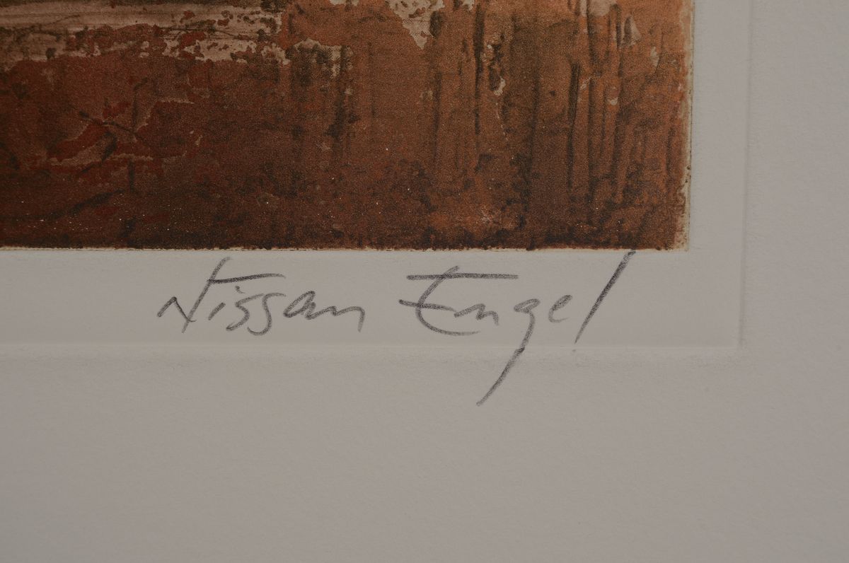 Detail c: Nissan Engel, geb. 1931, "La foret I", Farbradierung, num. e.a. VIII/X, sign., ca. 66x50 cm