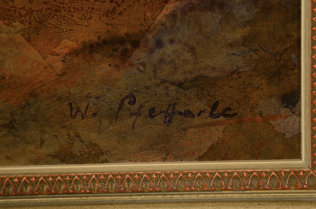 Detail a: Willi Pfefferle, 1914 München - 2004, Acryl/Mischtechnik auf Platte, Stillleben, z.T. Gold- und Silbergrundig, signiert, ca. 80 x 70 cm, R.
