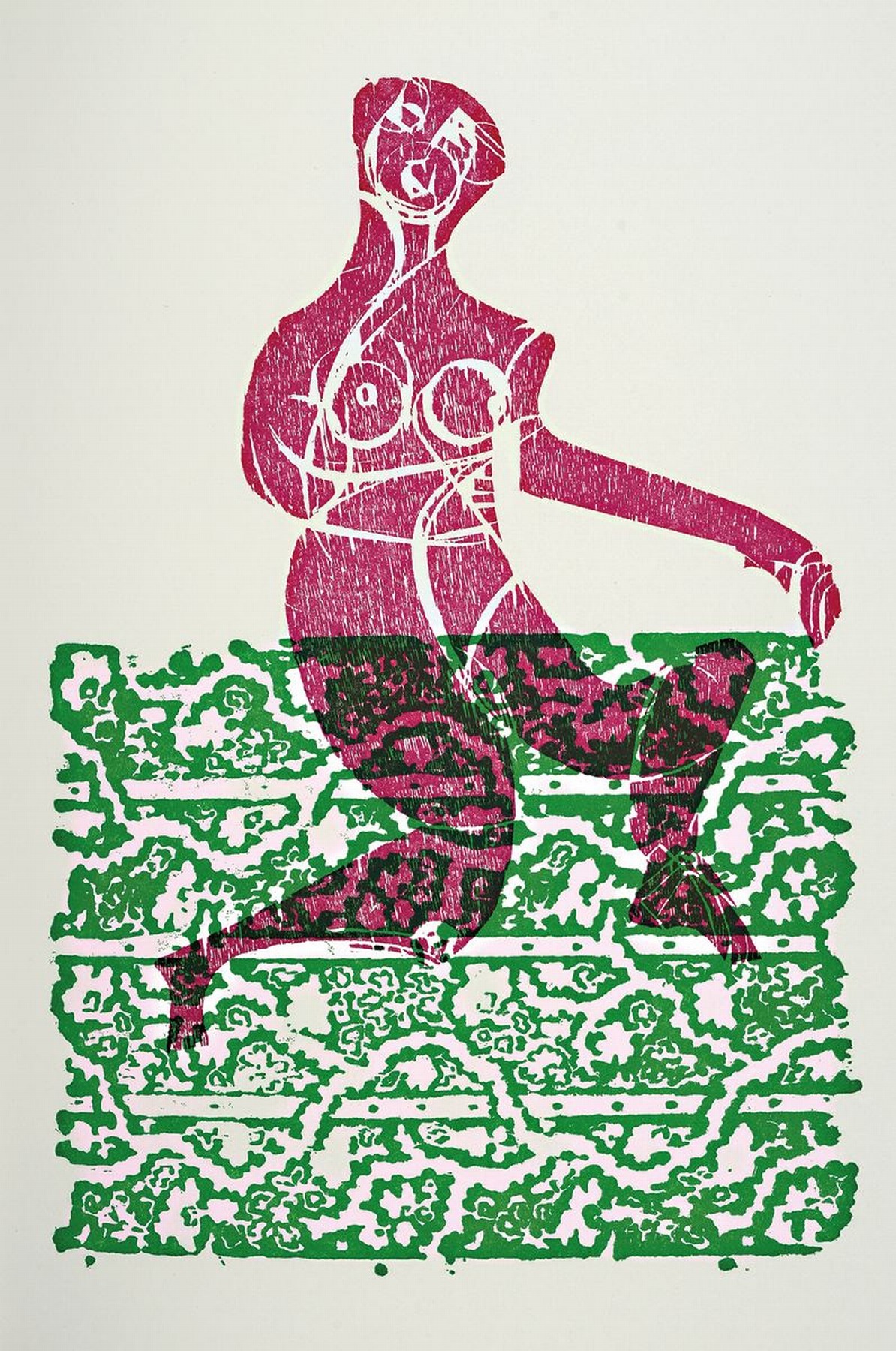 Buch, Grob Fein Göttlich, mit mehreren Holzschnitten, ca. 39x26 cm