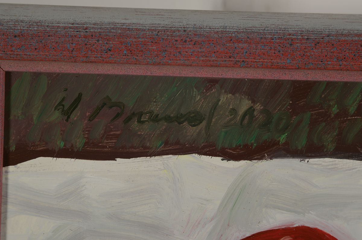 Detail a: Werner Brand, geb. 1933 Löbau, lebt und arbeitet in der Pfalz, Stillleben mit Äpfeln, Öl/Hartfaser, links oben signiert und dat. 2020, ca. ...