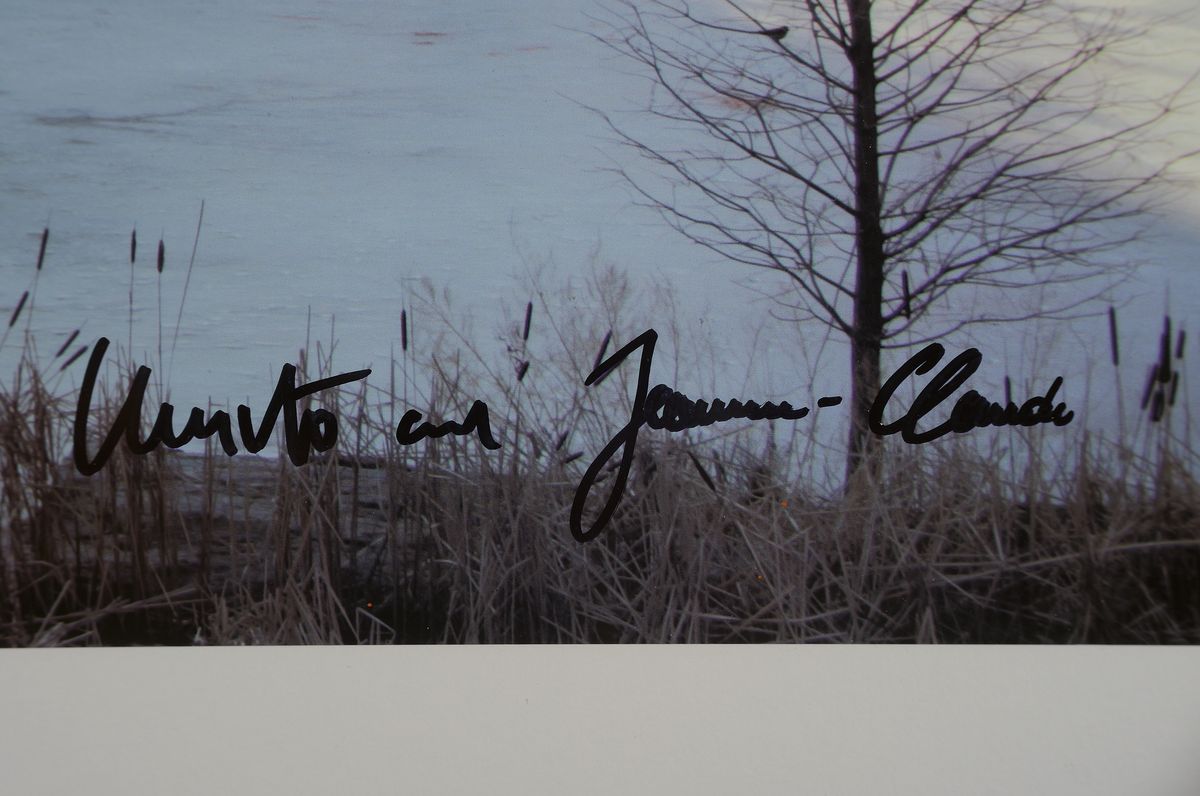 Detail a: Christo und Jeanne-Claude, The Gates, Farboffset von 2005, handsigniert, ca. 50x75cm, u.Gl., R. ca. 62x94cm