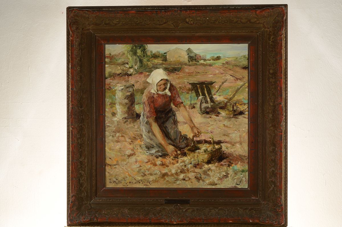 Detail k: Wilhelm Heinrich Burger-Willing, 1882 Kalf-1969 Untermaubach/Kreuzau, Studium an der Akademie Düsseldorf, Meisterschüler von Carl Ederer und Eduard ...