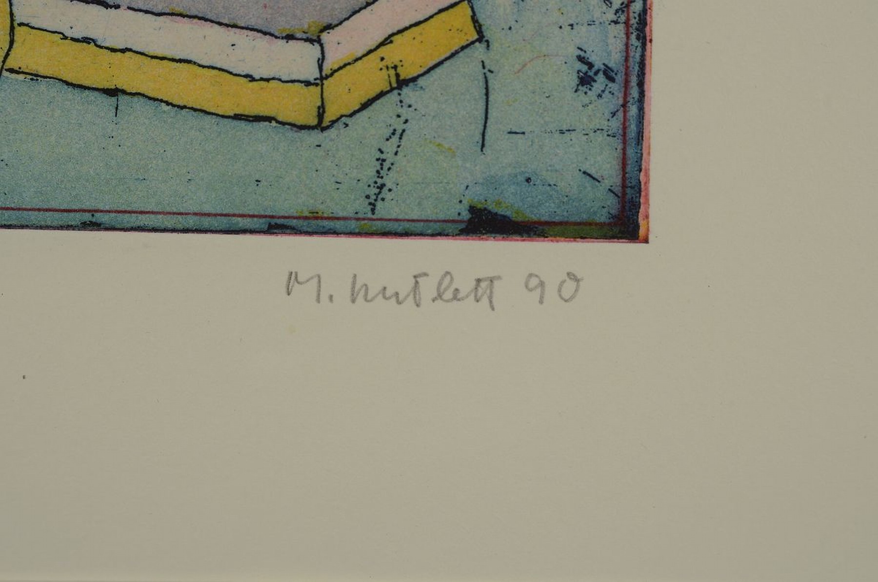 Detail c: Maximilian Hutlett, 1933 Zweibrücken-2018 Wachenheim, 2 Farbradierungen: Römische Gärten I und II, beide betitelt, signiert und dat. 90, num. ...