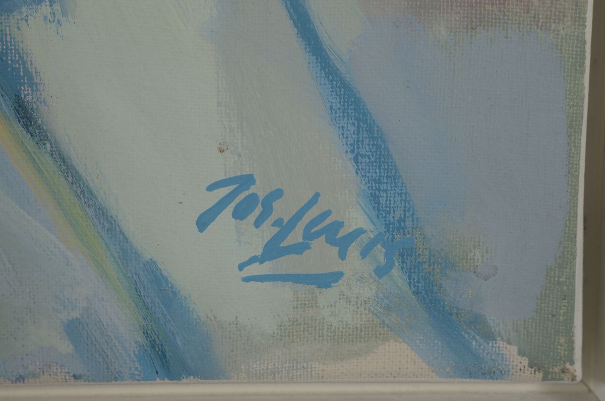 Detail a: Jos Leurs, geb. 1947, Blumenstillleben, Öl/Lwd, rechts unten signiert, ca. 60x70cm, R. ca. 67x77cm