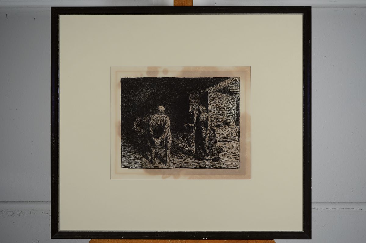 Detail k: Ernst Barlach, 1870-1938, Die Puppe, Lithographie auf Bütten, rechts unten handsigniert, von 1912, aus der Ausgabe von 150 Abzügen zum "Toten ...