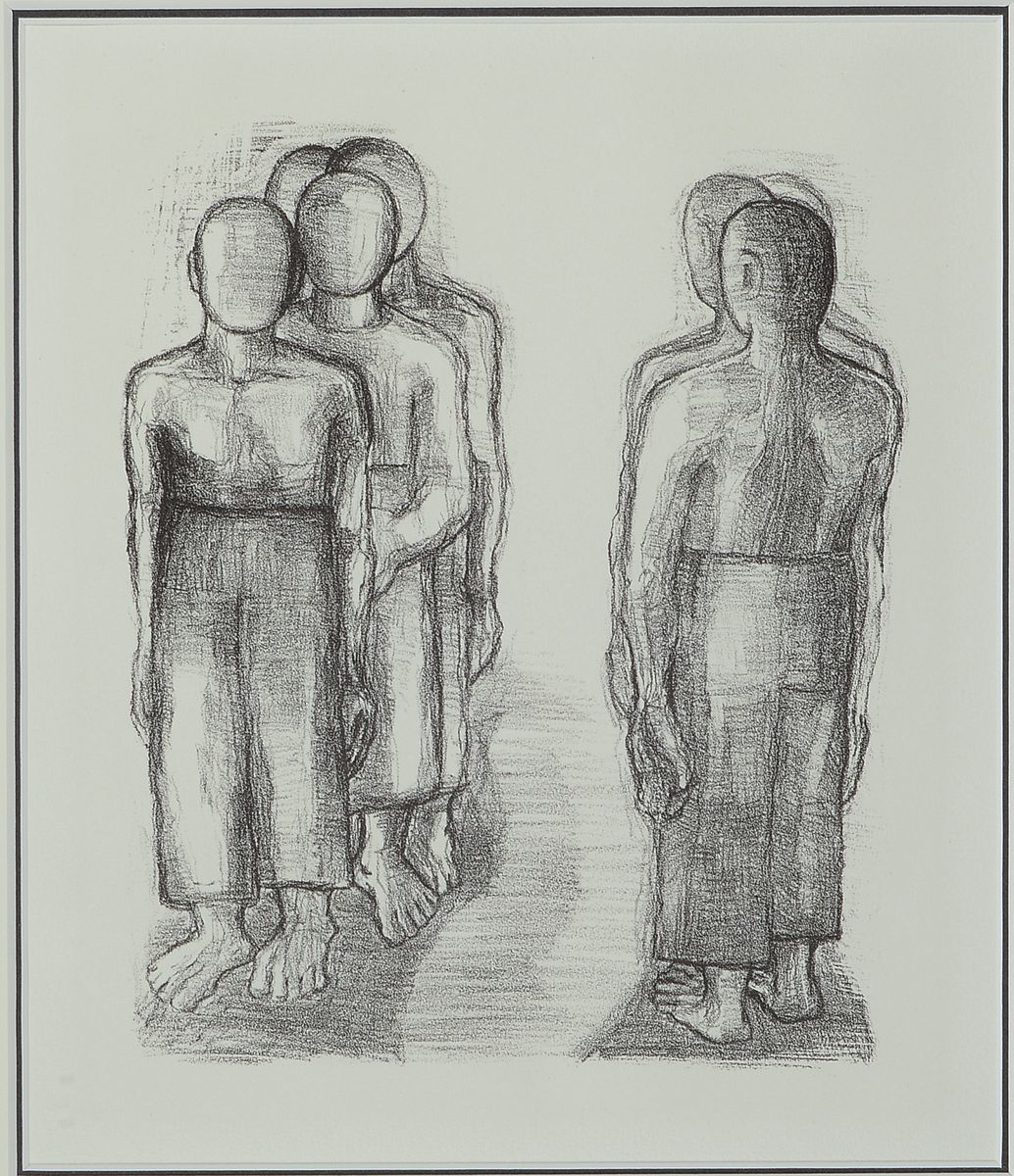 Nuria Quevedo, geb. 1938, ist eine Deutsche Malerin und Garfikerin, Hier: Konvolut aus 6 Lithografien, 3 davon gerahmt, Motiv je 35x25 cm, gerahmte ...