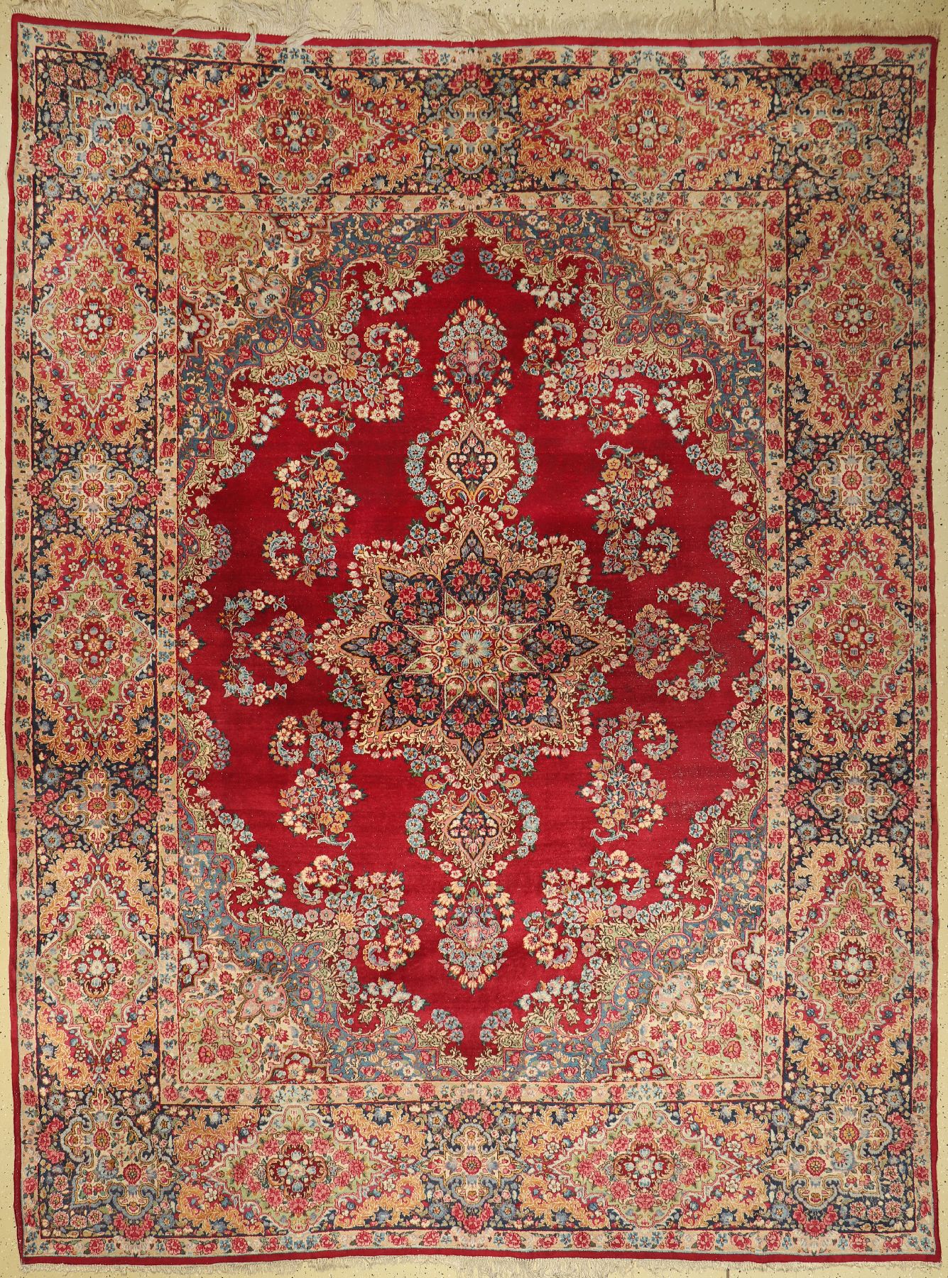 Kerman Lawer alt, Persien, ca. 60 Jahre, Wolle auf Baumwolle, ca. 359 x 266 cm, EHZ: 4