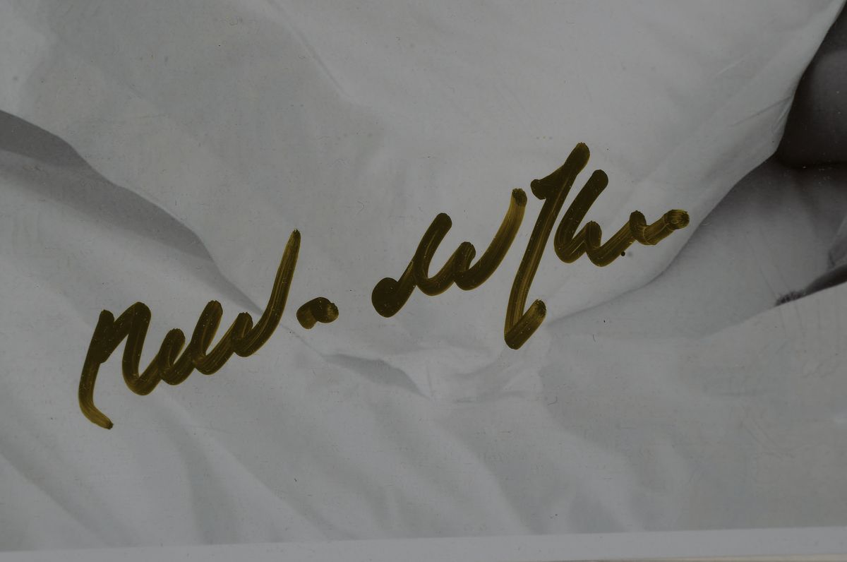 Detail g: Max Vadukul, geb. 1961 Nairobi (Kenia), wirkte vorwiegend in New York, hier: Amy Winehouse, s/w Fotografie, handsigniert, Passepartout, unter Glas ...
