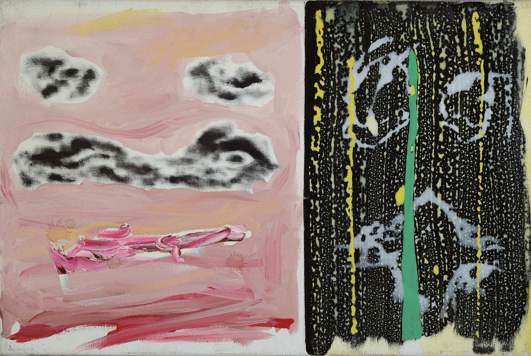 Ole Fischer, 1943-2005, Mischtechnik/Lwd, verso mit Nachlass-Stempel, ca. 41x60 cm