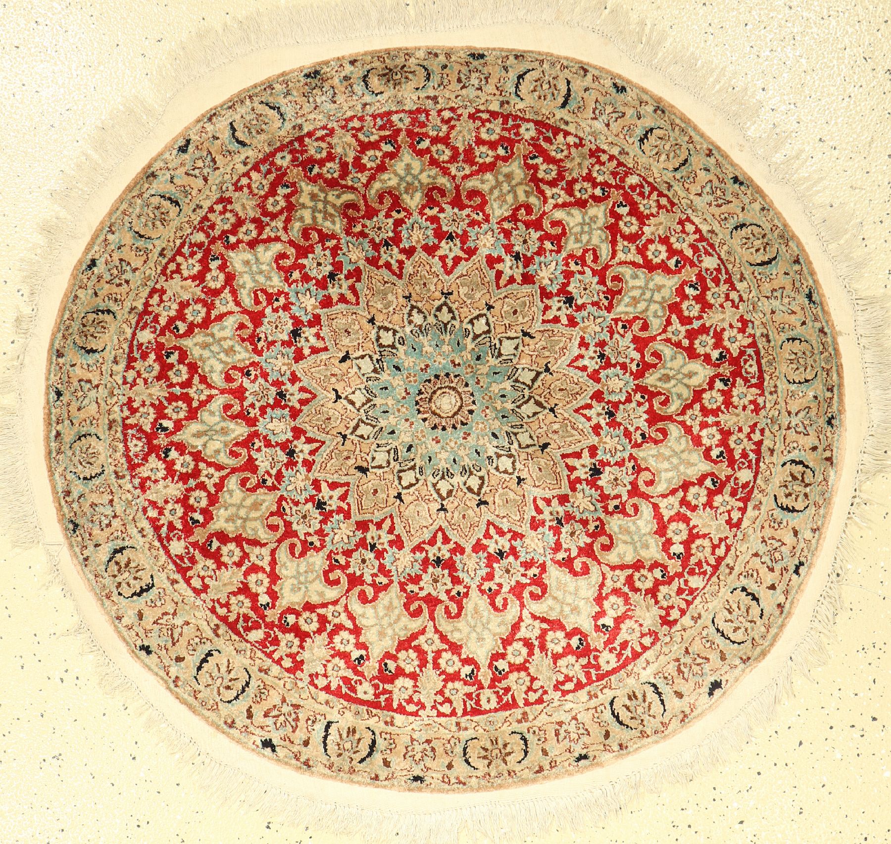 Nain Seide Rund, Persien, ca. 40 Jahre, reine Naturseide, ca. 105 cm, EHZ: 2-3