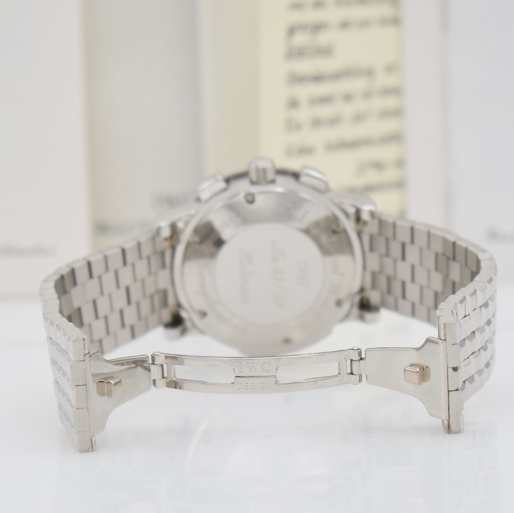 Detail i: IWC hochfeiner, seltener & bedeutender astronomischer Armbandchronograph Grande Complication mit ewigem Kalender & Minutenrepetition in Platin ...