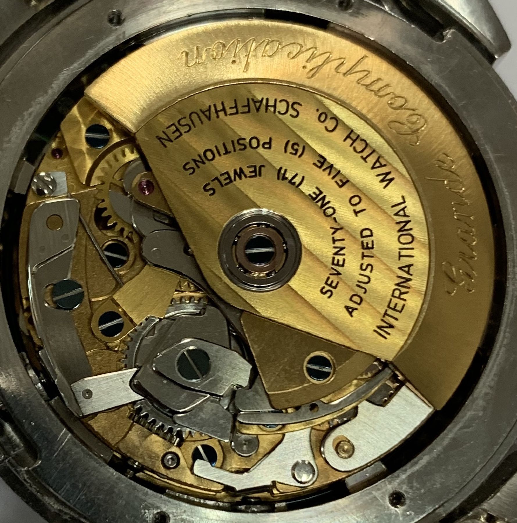 Detail p: IWC hochfeiner, seltener & bedeutender astronomischer Armbandchronograph Grande Complication mit ewigem Kalender & Minutenrepetition in Platin ...
