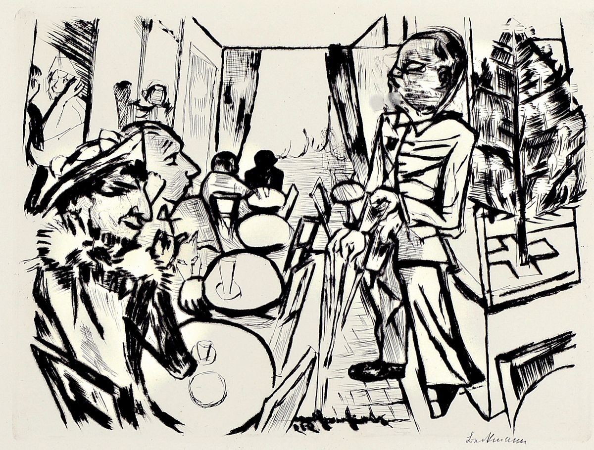 Max Beckmann, 1935 - 2020, Kaltnadelradierung auf Velin von J.W. Zanders (mit Wasserzeichen), handsigniert, in der Platten betitelt und datiert ...