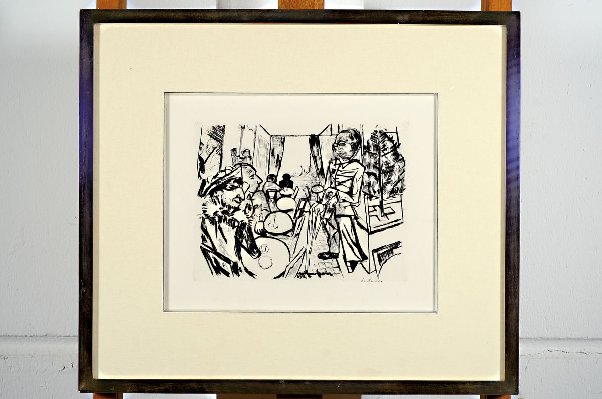 Detail k: Max Beckmann, 1935 - 2020, Kaltnadelradierung auf Velin von J.W. Zanders (mit Wasserzeichen), handsigniert, in der Platten betitelt und datiert ...