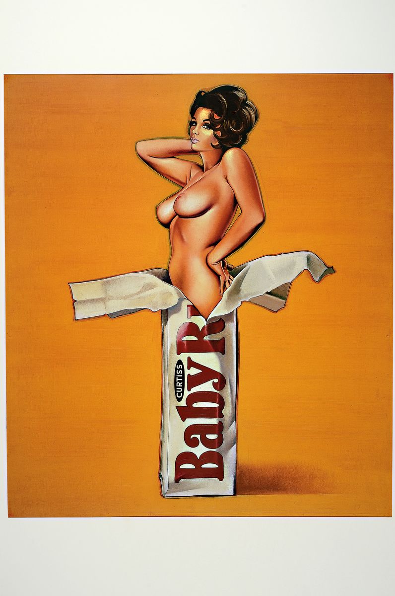 Detail k: Mel Ramos, geb. 1935, Titel: Baby Ruth, Farboffset-Lithografie, Drucker Verlag: publishing Company Verlag 2004, PP, Motiv ca. 52x48 cm, gesamt ca. ...