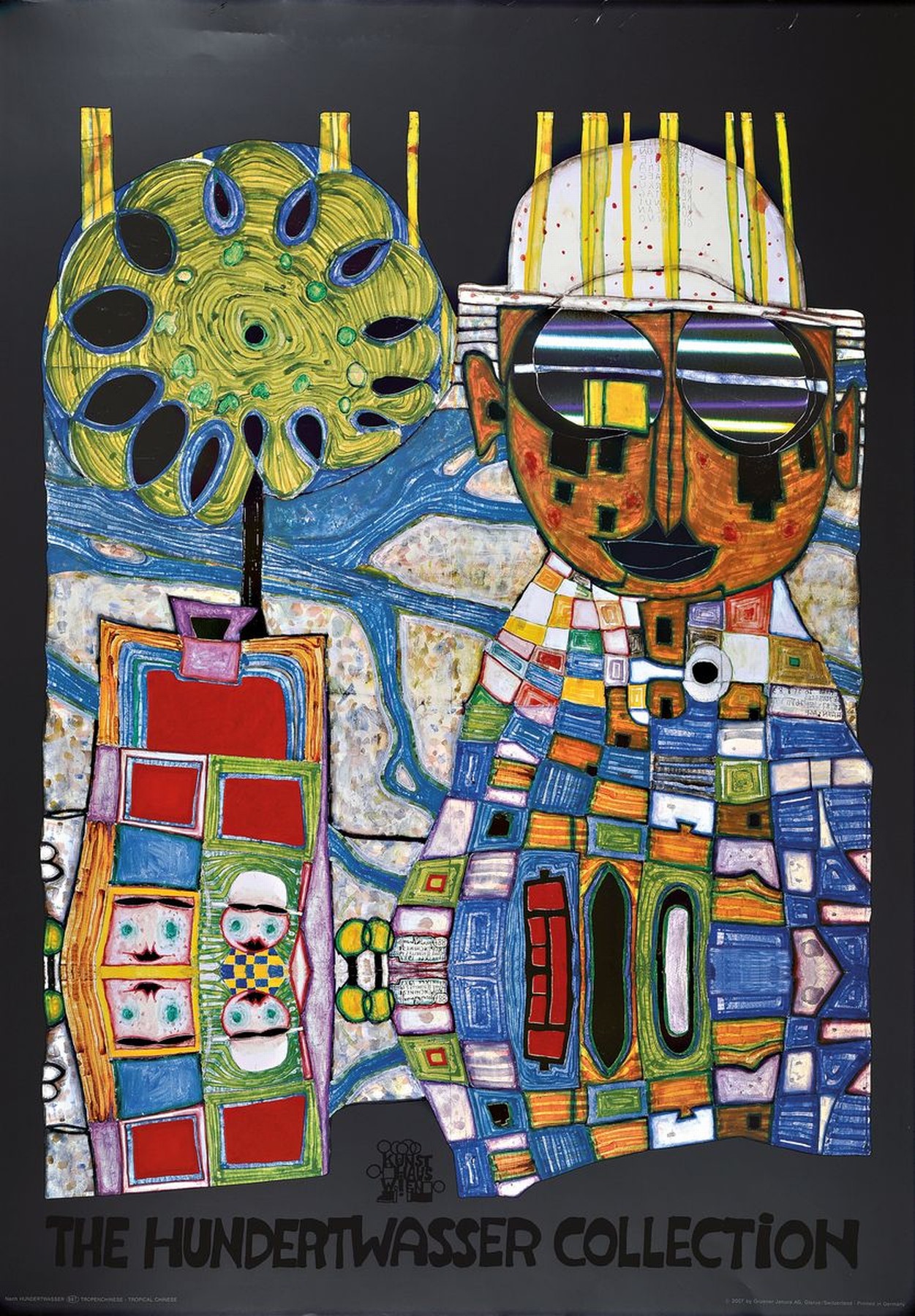 Friedensreich Hundertwasser, 1929-2000, Drucker Verlag: Namida Glarus, ca. 84x60 cm, griffknicke zusehen