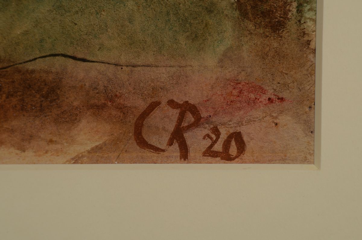Detail a: Christian Rohlfs, 1849 Niendorf/Leezen - 1938, Ochsenfuhrwerk, unten re. monogr. und dat. 1920, Aquarell auf Velin, ca. 35.7 x 49.7 cm, Rahmen 58.3 x ...