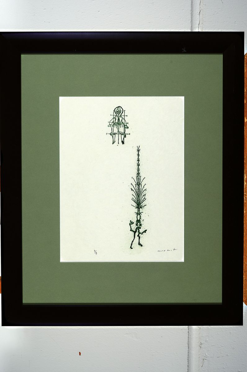 Detail k: Max Ernst, 1893 - 1983, Farblithographie auf festem Japanbütten, handsigniert, num. 9/69, aus 1970, Blatt aus der Vorzugsausgabe der Suite ...