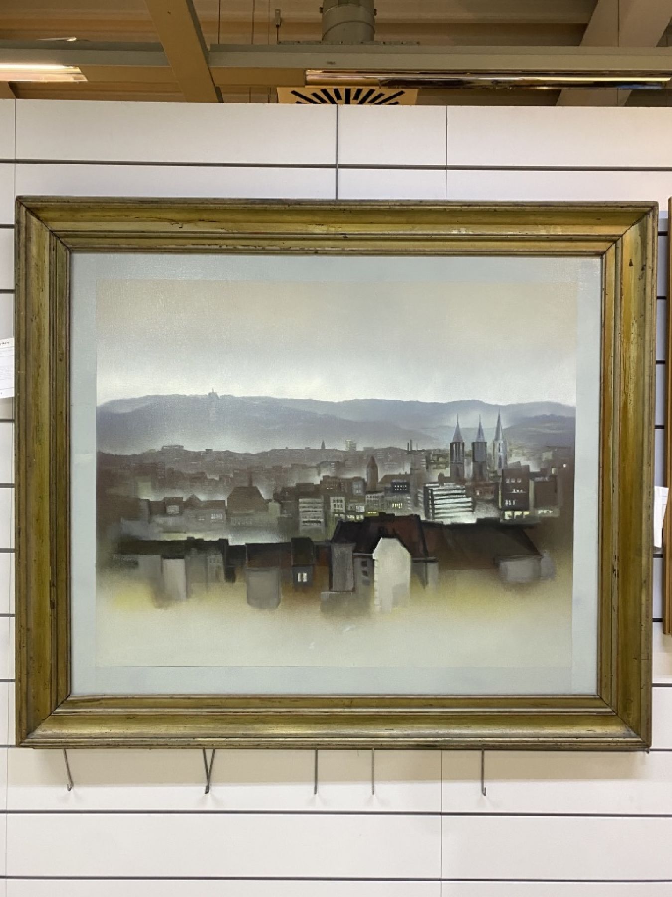Detail c: Werner Kausch, 1924 Oberhausen-1993 Kassel, Studium in Hannover und Paris, ab 1973 Prof. an der GHS Kassel, Fachbereich Kunst, hier: Blick auf Kassel ...