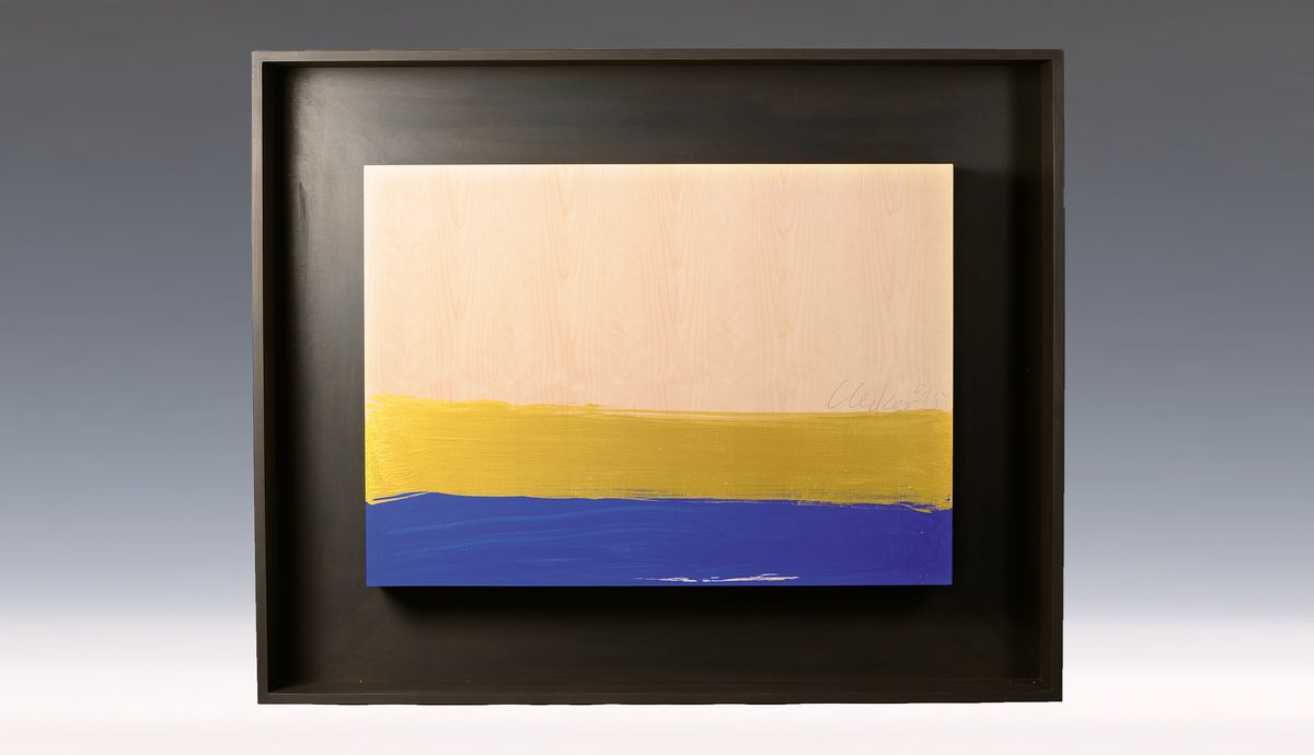 Günther Uecker, 1930 Wendorf/Mecklenburg, ansässig in Düsseldorf, Acryl/Holz, datiert 2015, eines von 100 handbemalten Unikathauben der ...