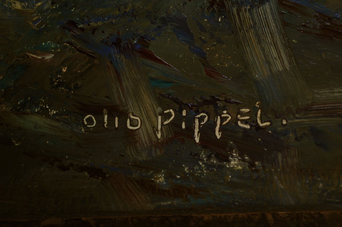 Detail a: Otto Pippel, 1878 - 1960, "Venedig" Markusplatz mit zahlreichen flanierenden Spaziergängern, Öl/Leinwand, re. u. handsigniert, ca. 96.5 x ...