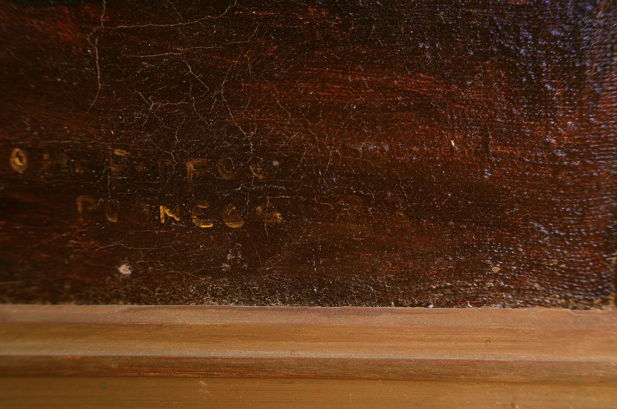 Detail a: Otto Pippel, 1878 - 1960, "musizierende Abendgesellschaft", u. re. handsigniert und bez. Planegg, um 1940 entstanden, großes ...