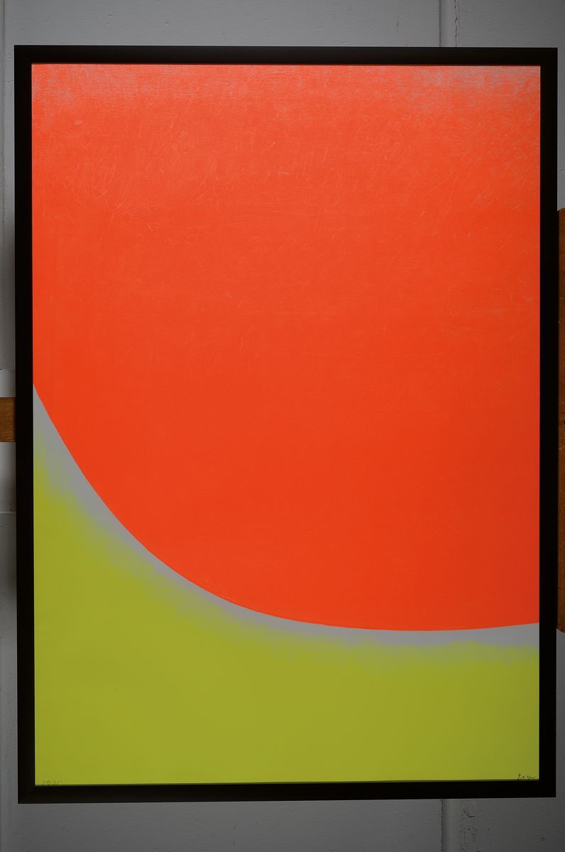 Detail k: Ruprecht Geiger, 1908 - 2009, Seriegraphie in kleiner Auflage, num. 31/35, handsigniert, ca. 84 x 59.5 cm, u. Glas, Rahmen