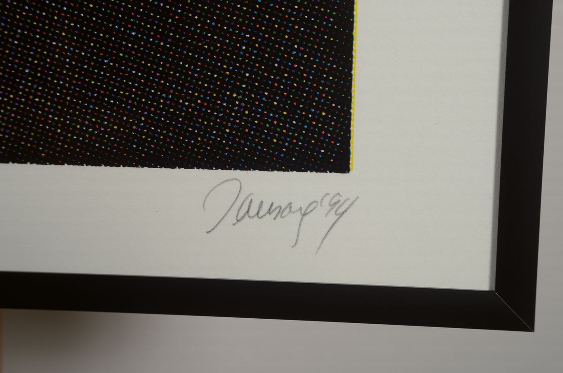 Detail a: Joachim Jansong, geb. 1941, Rugby, Serigraphie, 32/35, handsigniert, ca. 59.5 x 84 cm, unter Glas, Rahmen