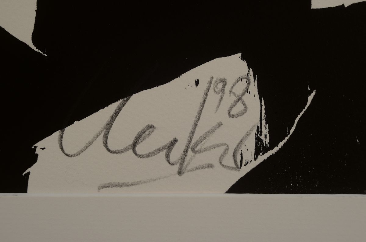 Detail a: Günther Uecker, geb. 1930, Holzschnitte auf dickem Arches Büttenpapier, handsigniert und num. 8/100 aus 1998, Hrsg. Erker Presse St. Gallen (mit ...