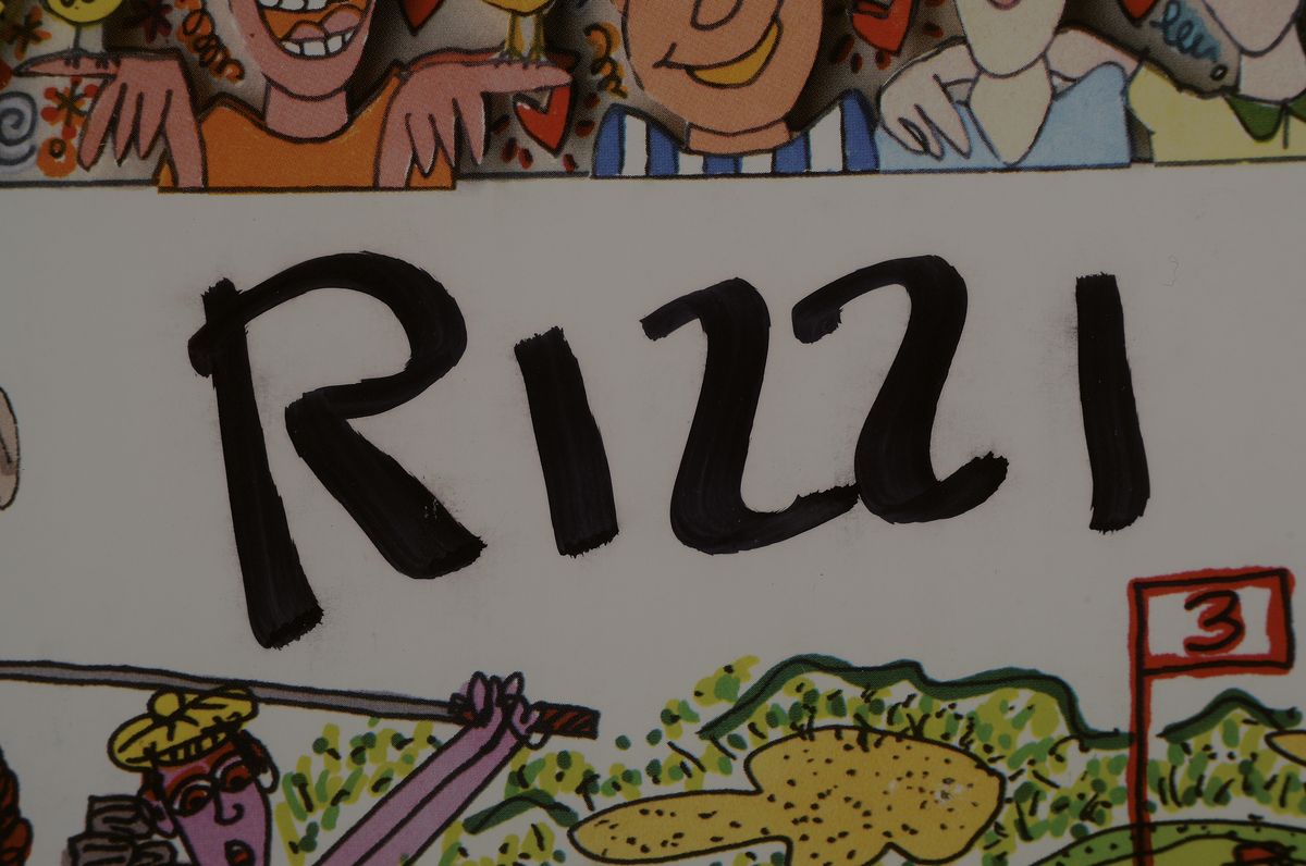 Detail a: James Rizzi, 1950 - 2011, "Manhattan Golf classic", Offset auf Hochglanzpapier, handsigniert, zum ersten jährlich stattfindenden Golf ...