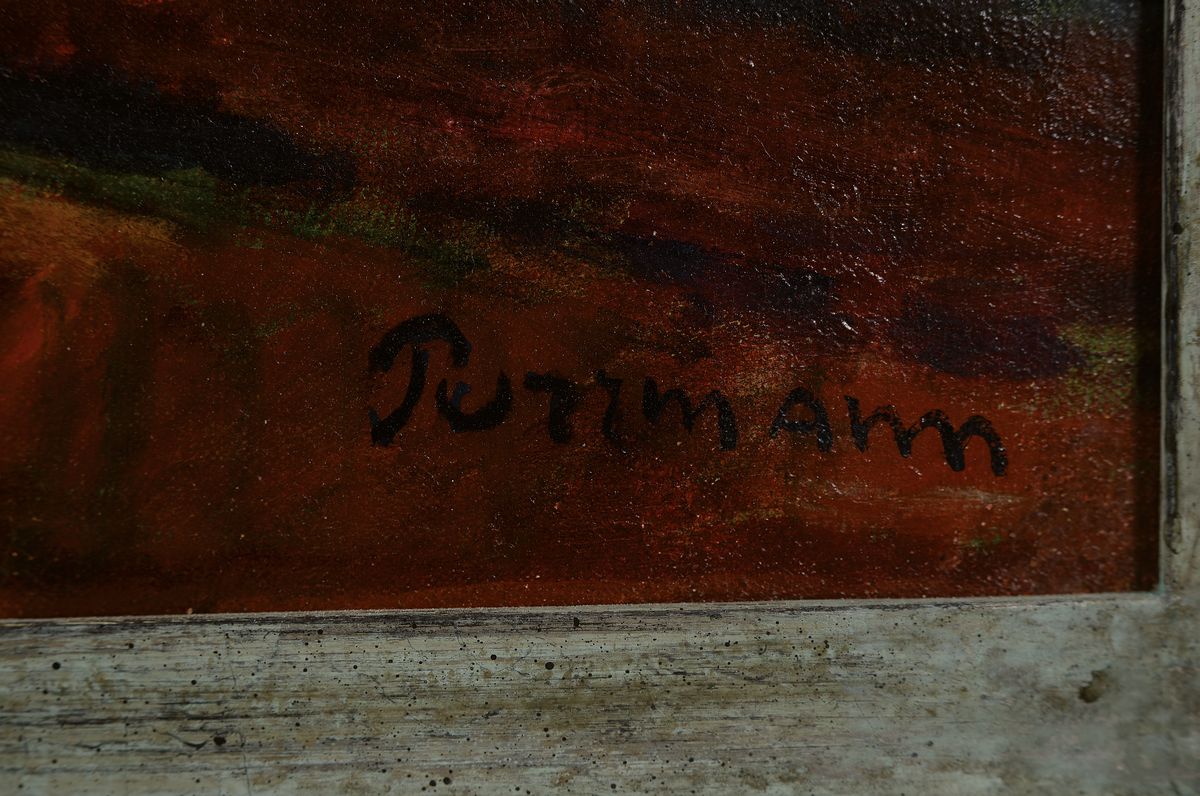 Detail a: Hans Purrmann, 1880 Speyer - München 1966, stehender Frauenakt, Öl/Lwd, signiert, aus 1914, früher expressiver Akt in typ. Manier der ...
