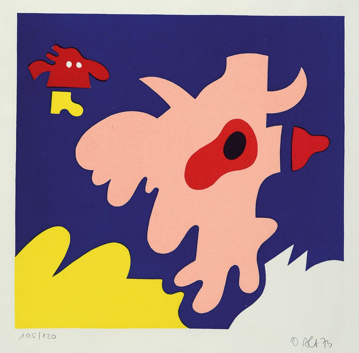 Otmar Alt, geb. 1940, zwei Farbsiebdrucke, handsigniert, num. 105/120, dat. 73, ca. Prägestempel der Galerie Schmücking, gesamt 39 x 33.5 cm, in ...