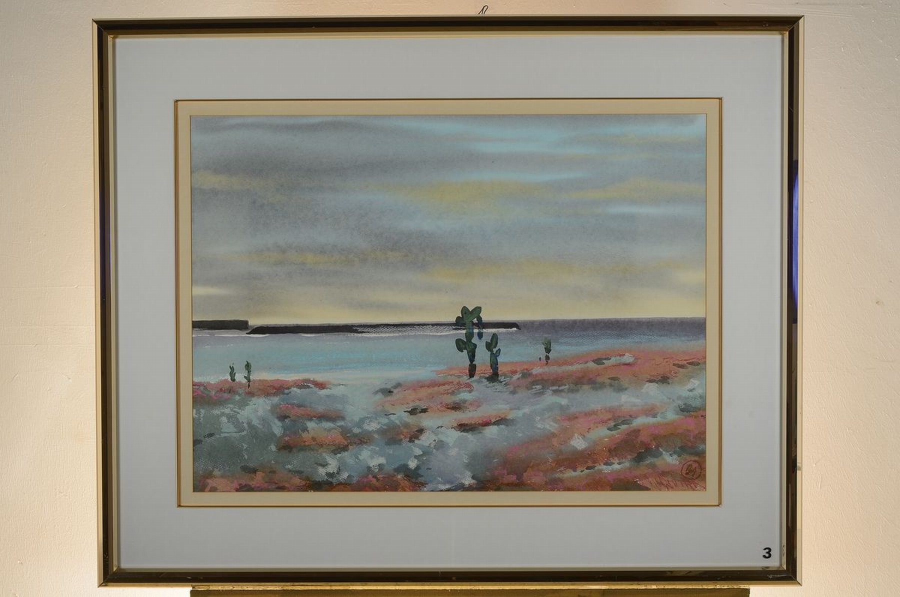 Detail k: Eberhard Schlotter, geb. 1921, Hildesheim, Aquarell, Küste in Südamerika, re. unten monogrammiert, ca. 74 x 52 cm, Rahmen l. best.