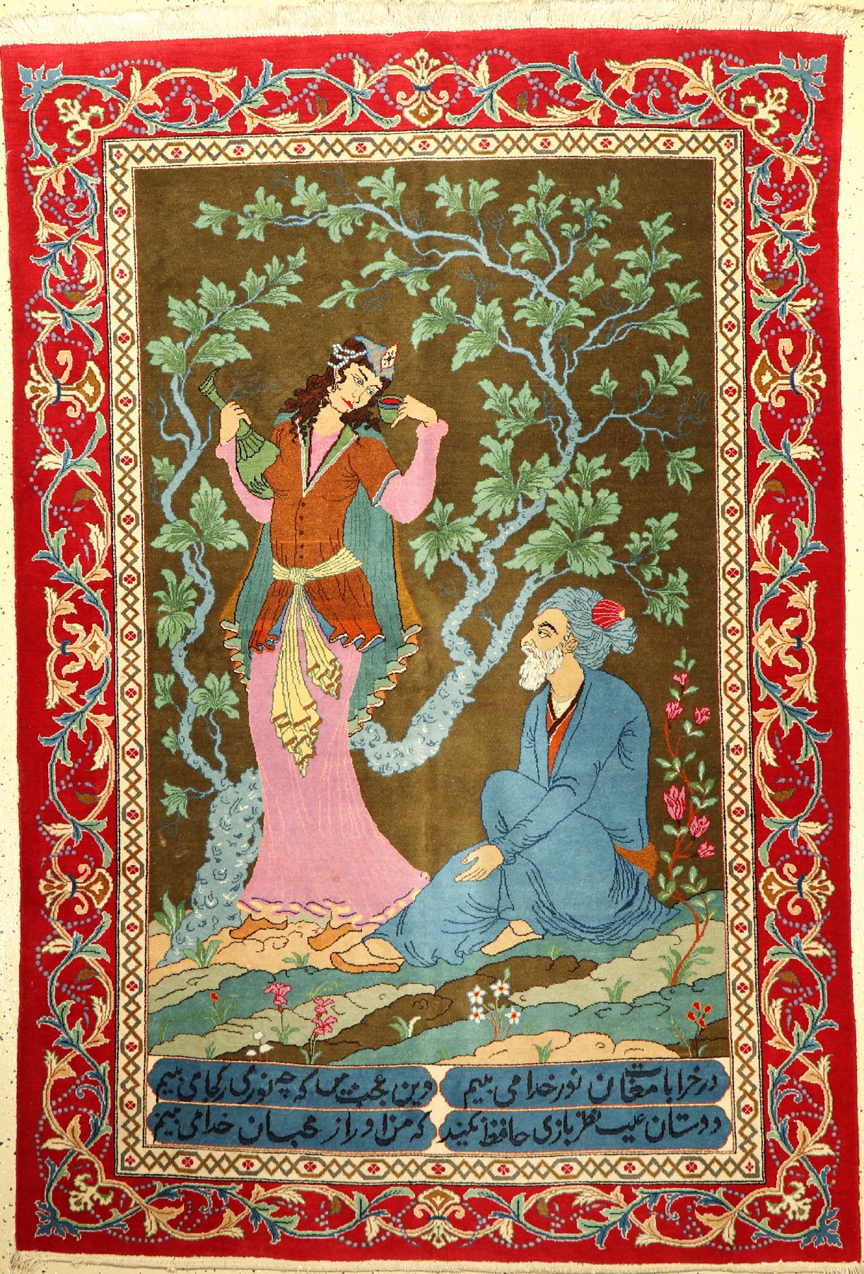 Keschan alt, Persien, um 1940, Korkwolle, ca. 212 x 142 cm, EHZ: 2-3