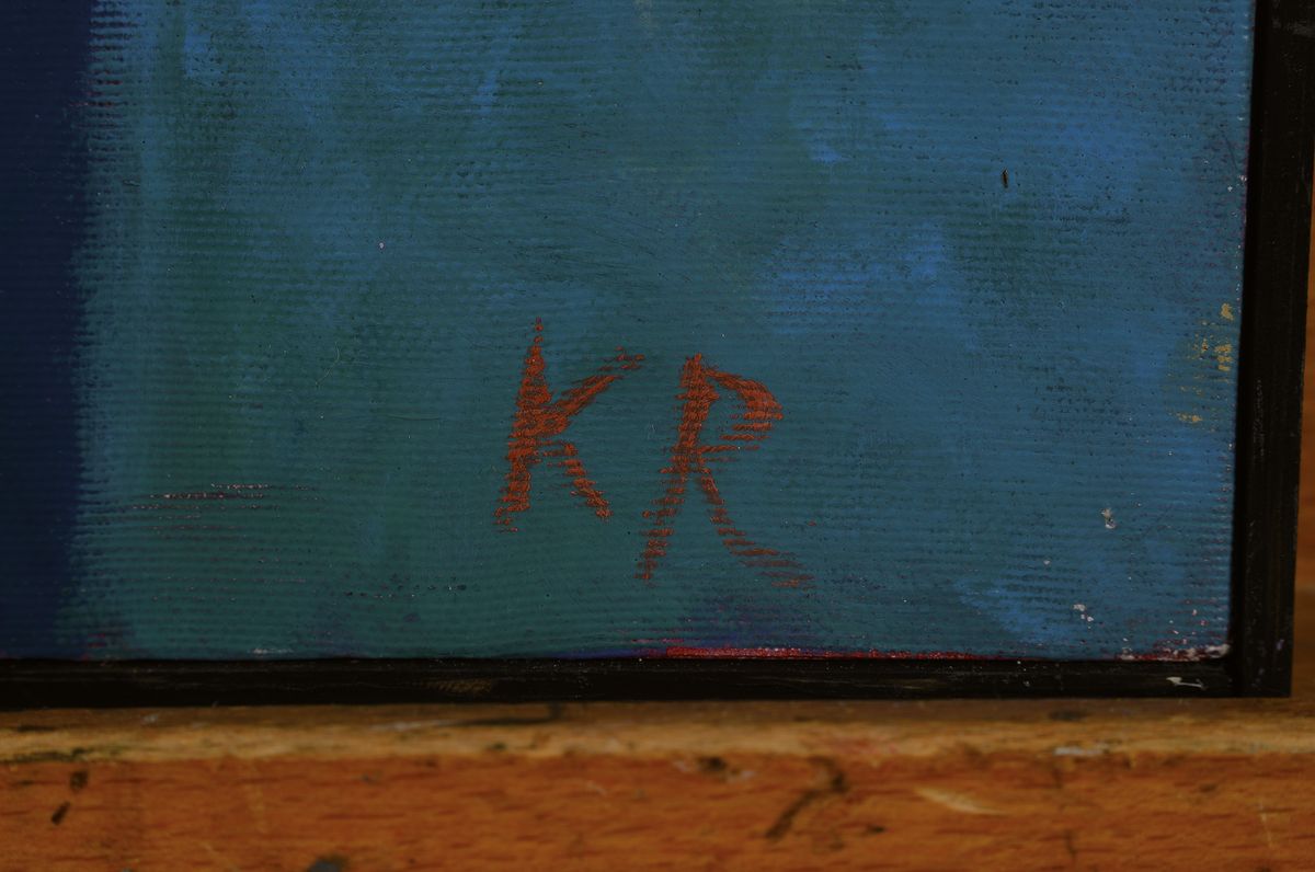 Detail a: Klaus Rößler, 1939-2019, Maler in Usedom, sitzender Akt, Öl/Lwd, rechts unten monogr., ca. 60x50cm