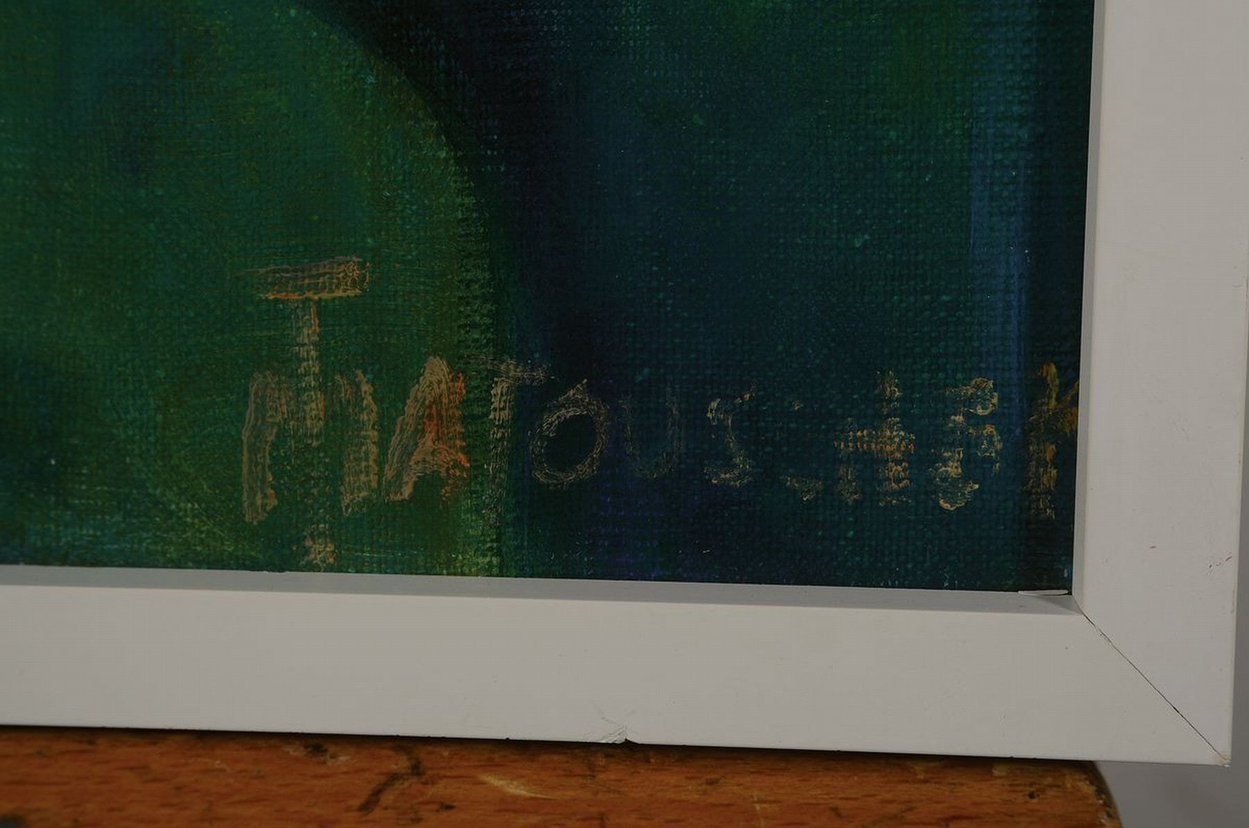 Detail a: Richard Matouschek, 1920-1976, sitzender Akt, Öl/Lwd, rechts unten signiert, ca. 60x50cm