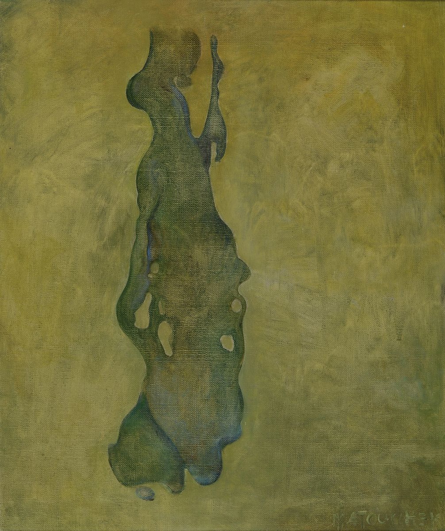 Richard Matouschek, 1920-1976, Abstrakte Komposition, Öl/Lwd, rechts unten signiert, ca. 60x50cm