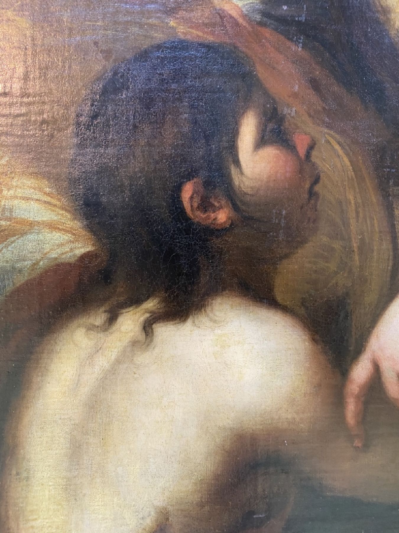 Detail g: Umkreis Alessandro Varotari, um 1650, mit Ähren bekränzte Ceres, zwei Dienerinnen mit Garben, Allegorie auf den Sommer, nach Alessandro Varotari ...