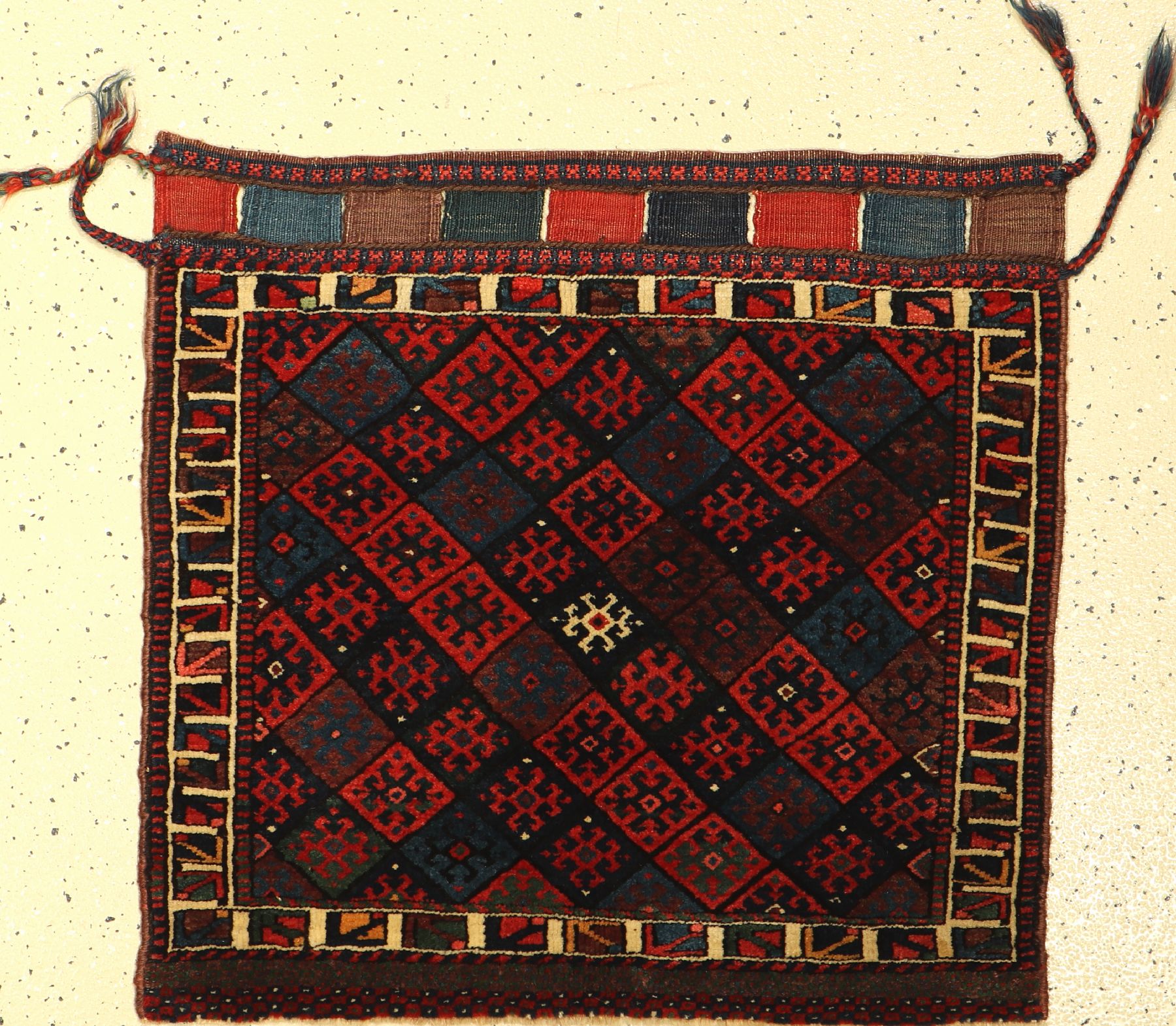 Jaff "Taschenfront" antik, Persien, um 1900, Wolle auf Wolle, ca. 75 x 69 cm, EHZ: 2-3, gute Farben